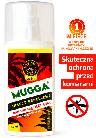 MUGGA Spray 50% DEET na Komary